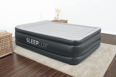 SLEEPLUX Durable Inflatable Air Mattress with Built-in Pump, 22 inch Tall Queen
