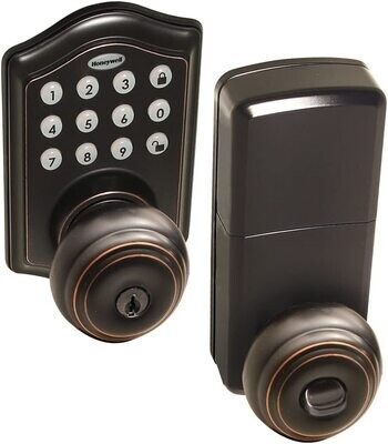 Honeywell Safes & Door Locks - Electronic Entry Knob Door Lock 6.5 x 8.8 x 9 inches