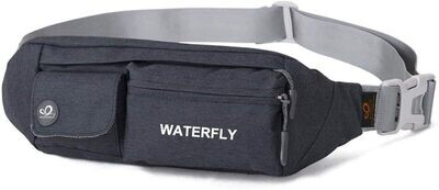 WATERFLY Fanny Pack for Women Men Water Resistant Small Waist Pouch Slim Belt Bag