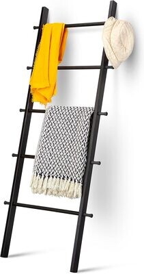 5 Ft Wooden Blanket Ladder Farmhouse - Quilt Ladder for Bedroom - Wood Ladder Décor