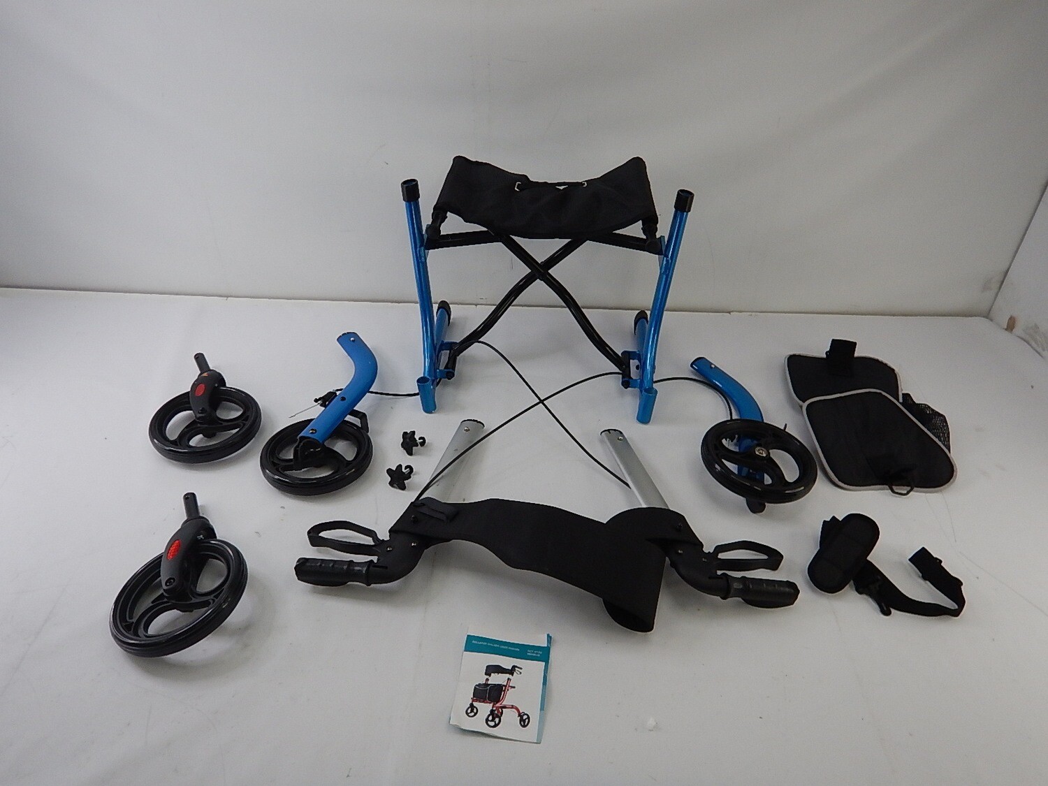 Healconnex HCT9123 Rollator Walker with Seat and Four 8 inch Wheels