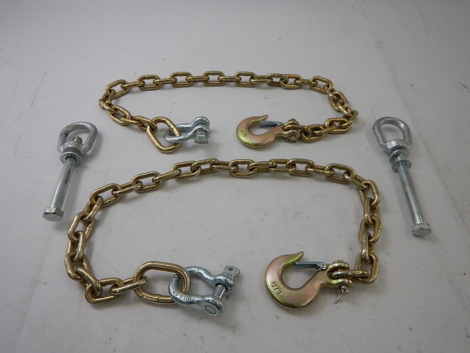 Fivepine A17 Trailer Ultimate Connection Gooseneck Safety Chain, 351/2 inch, Gold Blue