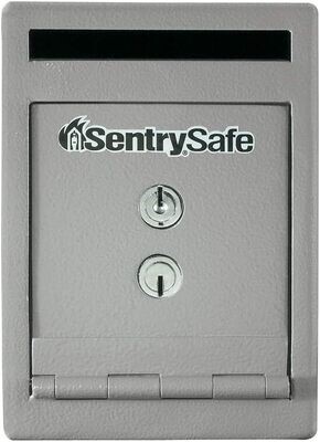 SentrySafe Depository Safe with Dual Key Lock, Steel Drop Slot Safe for Offices and Businesses