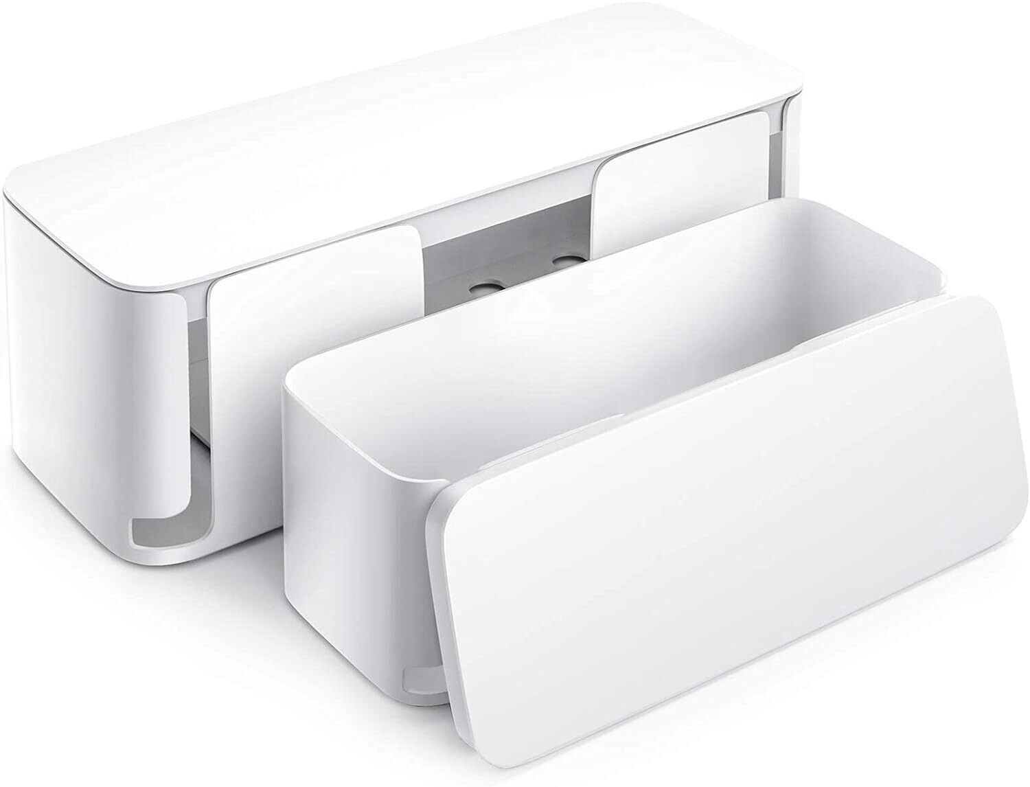Yecaye Cable Management Box, 2 Pack Cable Organizer Box, Large and