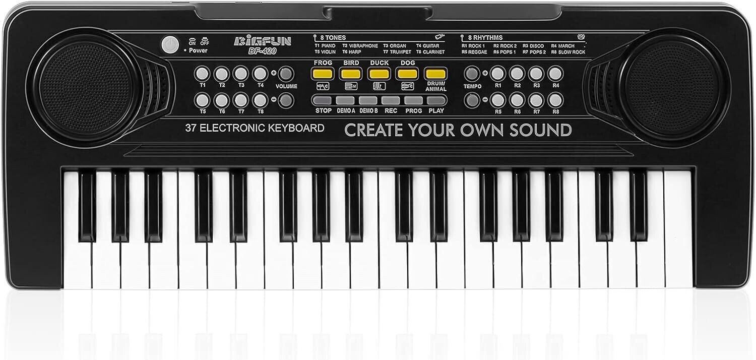 Raimy Kids Keyboard Piano, 37 Keys Portable Piano Early Learning
