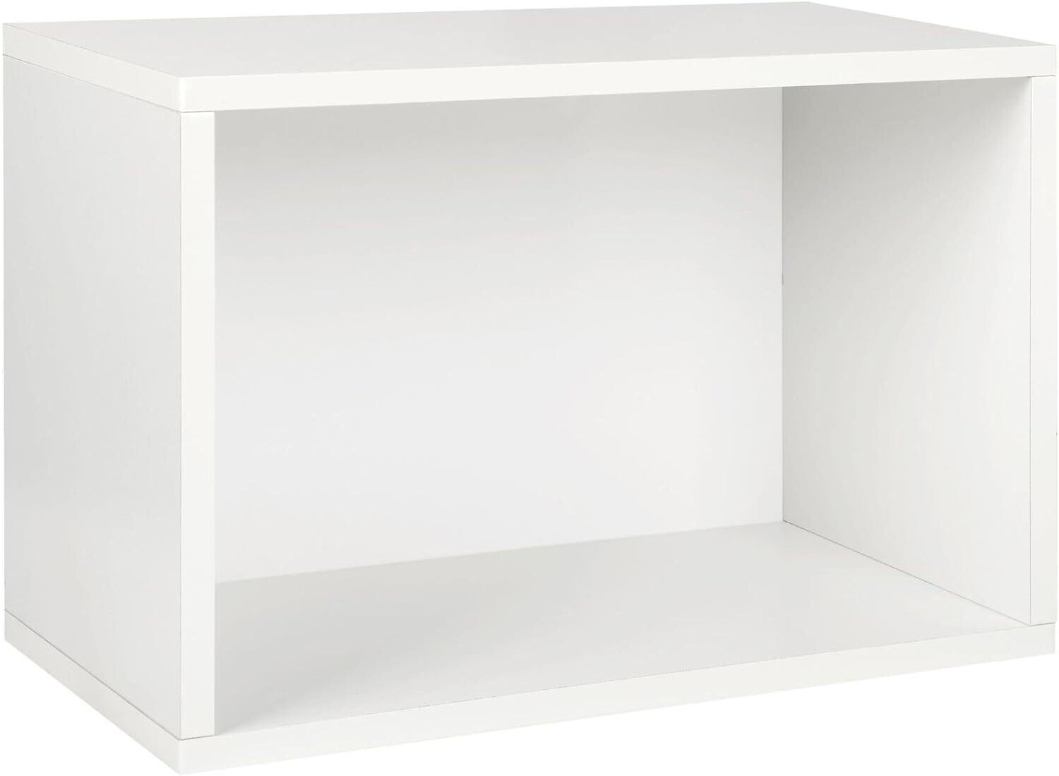 Way Basics Display Shelf Bookcase (ToolFree Assembly), White Blue