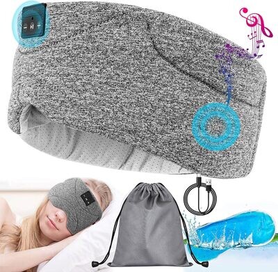 Sleep Mask with Bluetooth Headphones 24 White Noise, Ice-Feeling Bluetooth Sleep