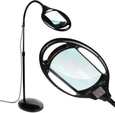 Brightech LightView Pro Magnifying Floor Lamp - Hands Free Magnifier with Bright