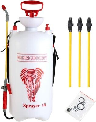CLICIC 4 Gallon (16L) Lawn and Garden Portable Sprayer Pump Pressure Sprayer