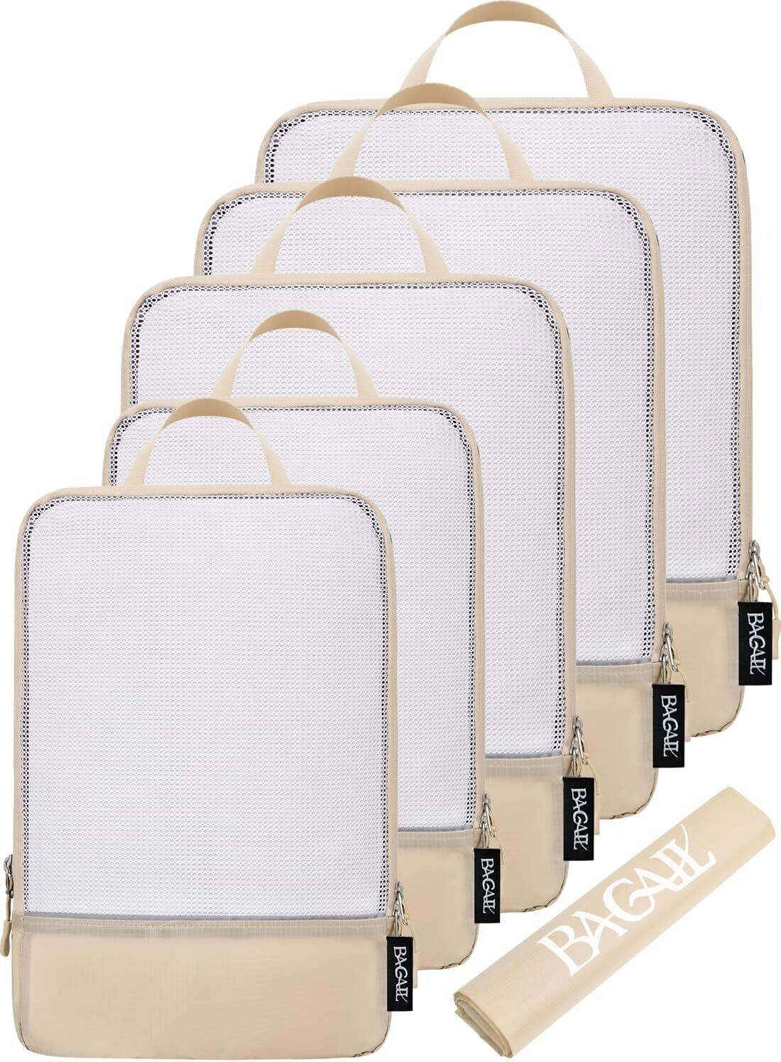 BAGAIL 6 Set Ultralight Compression Packing Cubes Packing Organizer