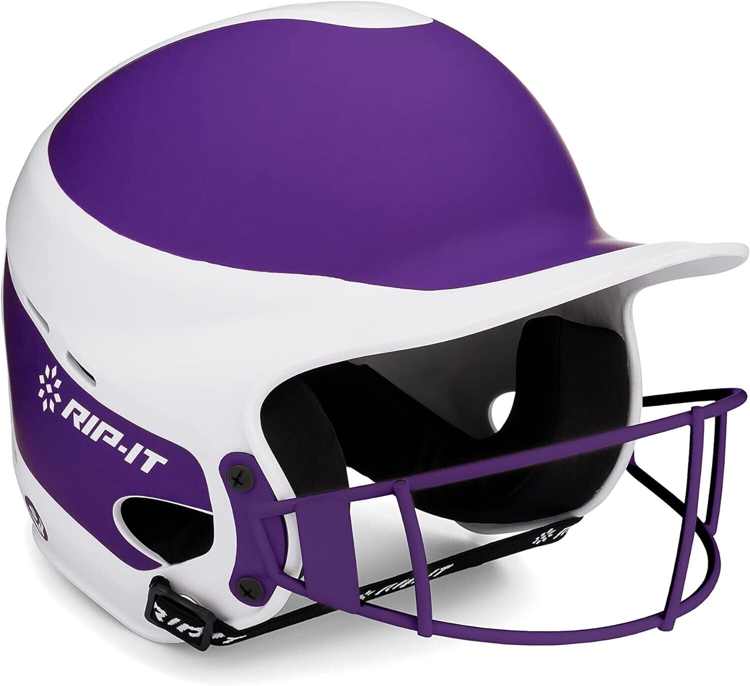 RIPIT Vision Pro Softball Batting Helmet with Face Mask Matte TwoTone Blue Ridge