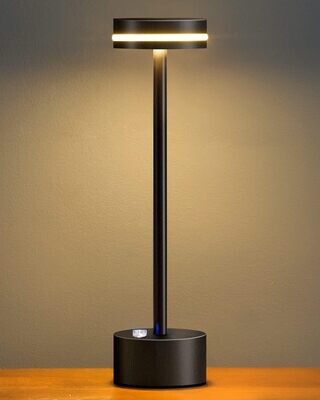 Portable Table Lamp Battery Powered LED Lamp Cordless Table Lights 3 Brightness