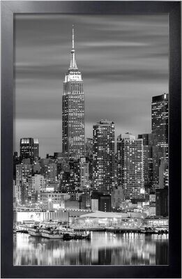 14x24 Picture Frames Black 1 Pack, Wood 14x24 Panoramic Picture Frame for Wall