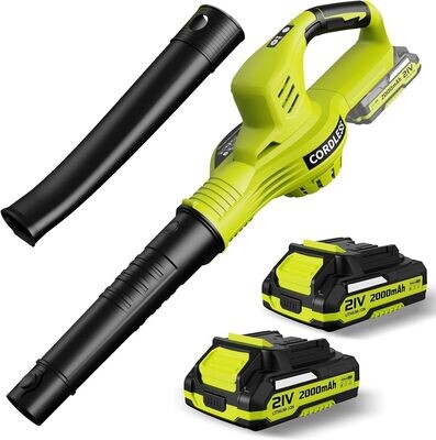 Cordless Leaf Blower Electric Leaf Blower Cordless with 2 Batteries and Charger