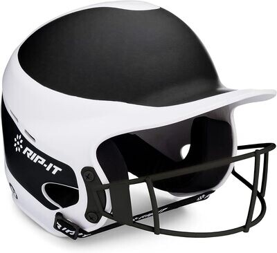 RIP-IT | Vision Pro Softball Batting Helmet with Face Mask | Matte | Two-Tone