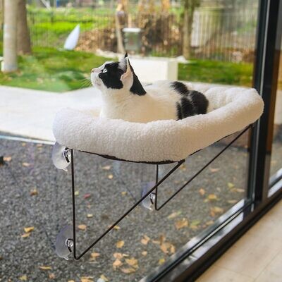 Zakkart Cat Window Perch - 100% Metal Supported from Below