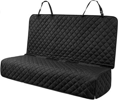 PETICON Waterproof Scratchproof Pet Bench Seat Covers for Cars, Black