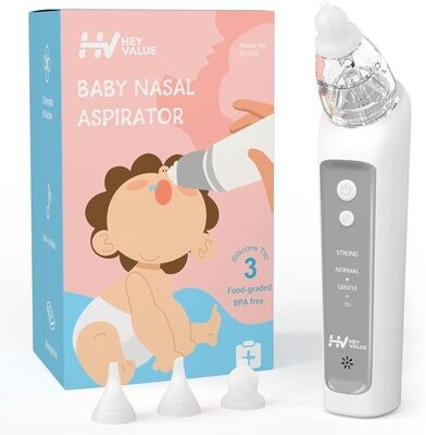 HEYVALUE Nasal Aspirator for Baby, Baby Nose Sucker, Electric Nasal Aspirator