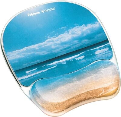 Fellowes Photo Gel Mouse Pad and Wrist Rest with Microban Protection, Sandy