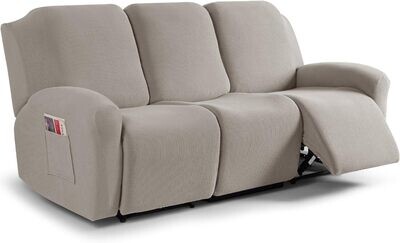 TAOCOCO Recliner Sofa Covers 8-Pieces Stretch Large Couch Covers for 3 Seats
