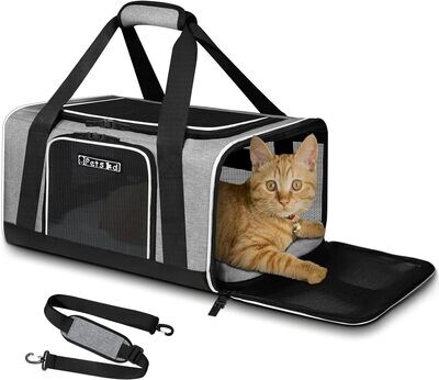 Pet Carrier 17x11x9.5 Alaska Airline Approved,Pet Travel Carrier Bag for Small