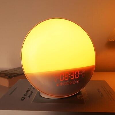 Sunrise Alarm Clock for Heavy Sleepers, Wake Up Light with Sunrise/Sunset