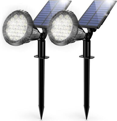 XTGTP Solar Spot Lights Outdoor, 21 LEDs Solar Outdoor Lights Auto On/Off