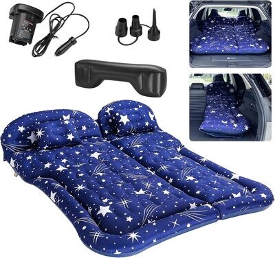 YEPLINS SUV Air Mattress Camping Bed Cushion Pillow, Inflatable, Car Portable