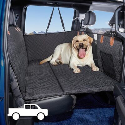 TKYZ 31 - Dog Seat Cover and Bed for Trucks, Black DIRTY
