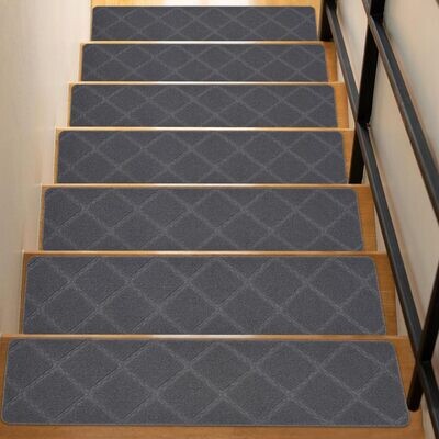Stair Treads Non Slip, 15 Pack 8in X 30in Soft Polyester Stair Carpet Runner