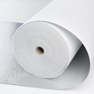 Yun-aeon Textured Peel and Stick Thick Wallpaper Wihte Foam Cotton Wallpaper -