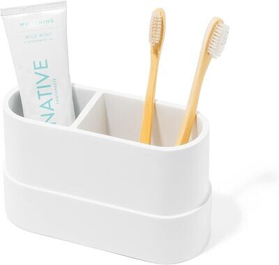 Yew Design - Matte White Large Toothbrush Holder for Bathroom - Large 2