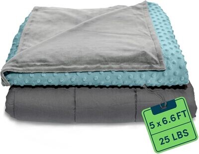 Quility Weighted Blanket for Adults - 25 LB Queen Size Heavy Blanket for Cooling