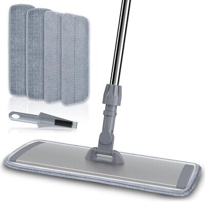 Sunally 18 Inch Professional Microfiber Mop Floor Cleaning Mop, Wet and Dust Mop