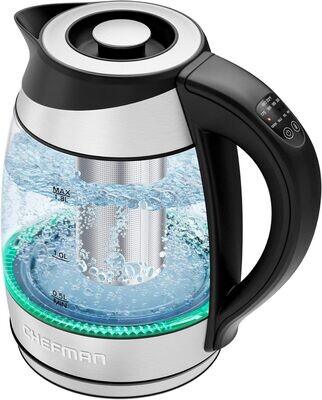 Chefman Electric Kettle with Temperature Control, 5 Presets LED Indicator