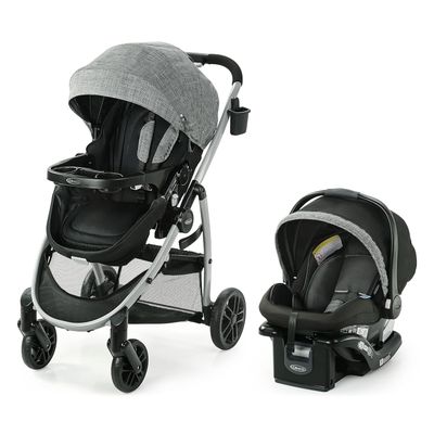 Graco Modes Pramette Travel System, Includes Baby Stroller with True Pram Mode,