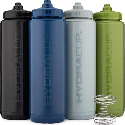 Hydra Cup Sport [4 Pack] 32 oz Squeeze Water Bottles, Fast Flow Sports Water