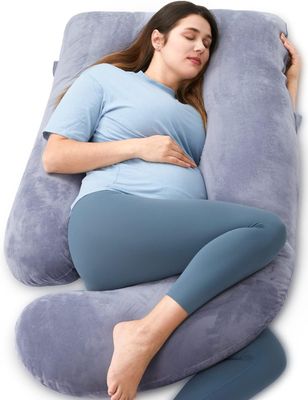 Momcozy Pregnancy Pillows for Sleeping, U Shaped Full Body Maternity Pillow