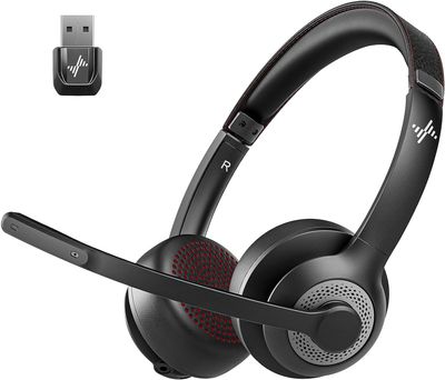 Wireless Headset with AI Noise Cancelling Microphone Bluetooth Headset