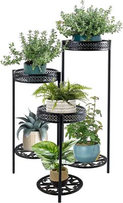 Plant Stand 6 Tier Indoor Outdoor Multiple Flower Pot Display Holder - Metal