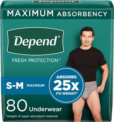 Depend Fresh Protection Adult Incontinence Underwear for Men S/M