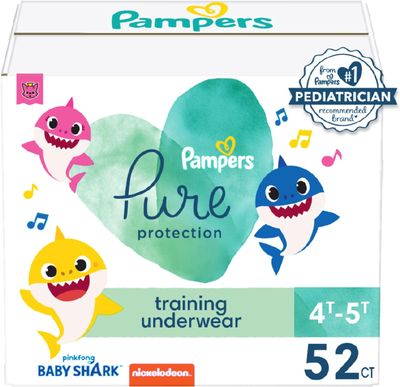 Pampers Pure Protection Training Pants Baby Shark - Size 4T-5T, 52 Count