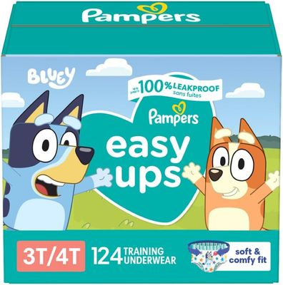 Pampers Easy Ups Boys & Girls Potty Training Pants - Size 3T-4T, One Month