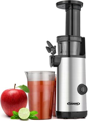 Cushore Compact Masticating Juicer Machines, Cold Press Slow Juicer Extractor