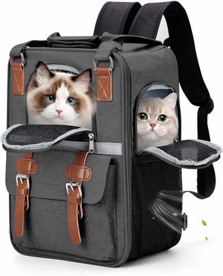 Cat Carrier Backpacks, Foldable Cat Backpack with Breathable Mesh, Pet Carrier