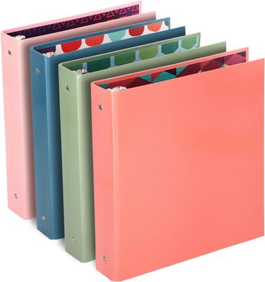 3 Ring Binder 1.5 inch Binder, 1 ½ Inch Round Ring Binders, Colored Binders for