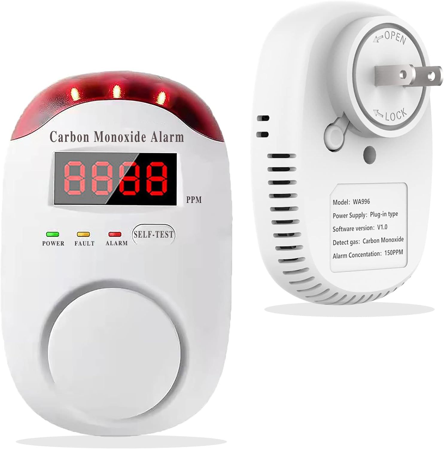 Colorwell Carbon Monoxide Detectors Portable Carbon Monoxide Detector