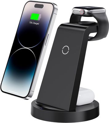 3 in 1 Charging Station for iPhone, Wireless Charger for iPhone 15 14 13 12 11 X