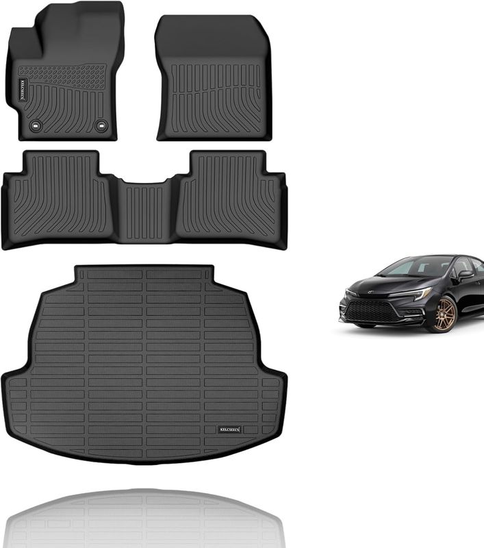 KELCSEECS All Weather Floor Mats & Cargo Liner for 20-25 Toyota Corolla