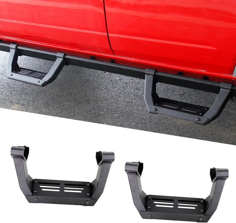 EVGoXMods SS-B-B - 2 Set Side Steps for Ford Bronco's with Running Borads, Black